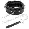 Darkness - Collier En Cuir Souple Avec Chaîne
